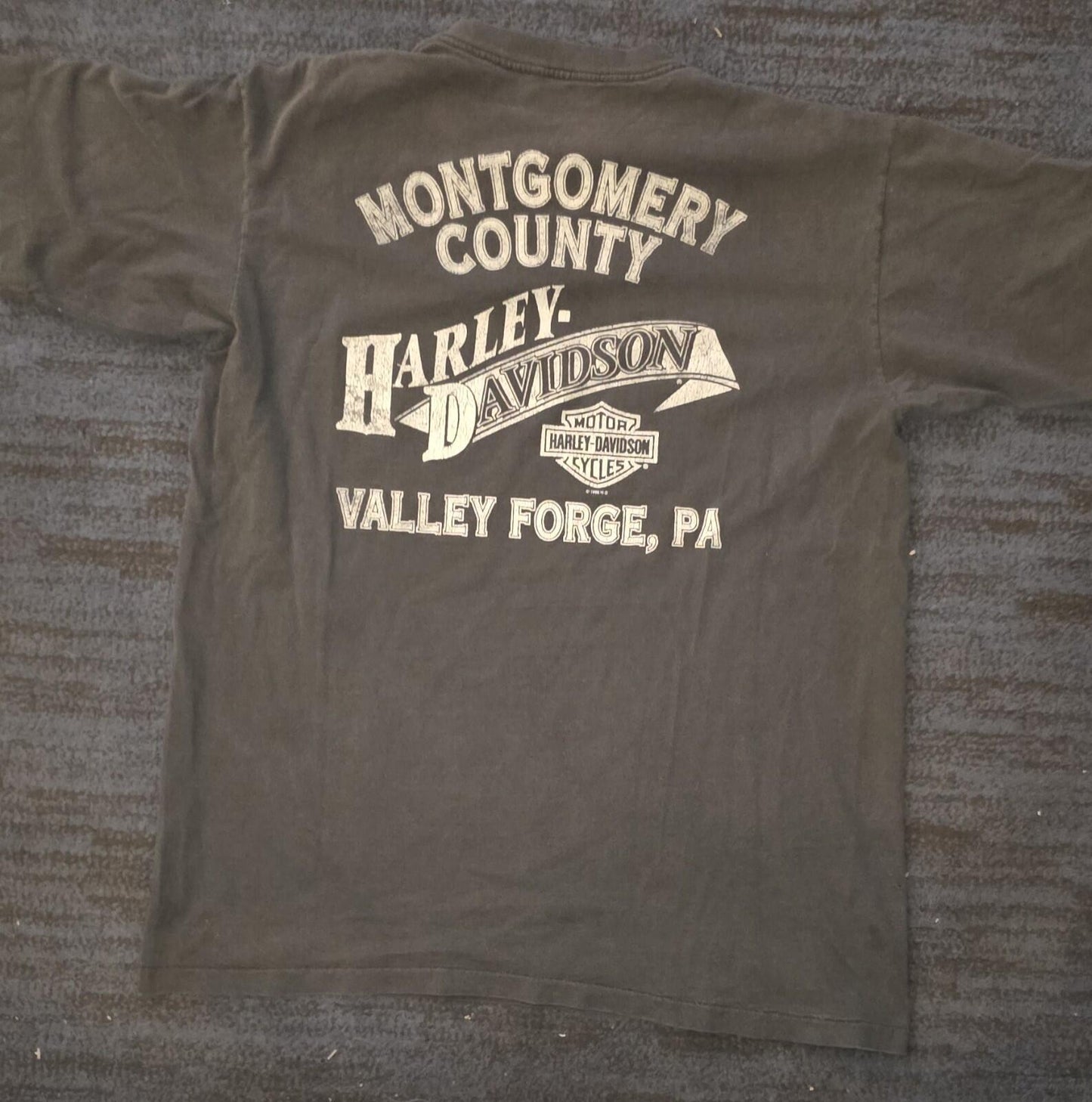 VINTAGE 1996 Harley Davidson T-Shirt Eastern Long Island,XL