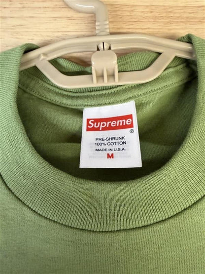 Supreme Blank Green T-Shirt Size M Made USA Streetwear