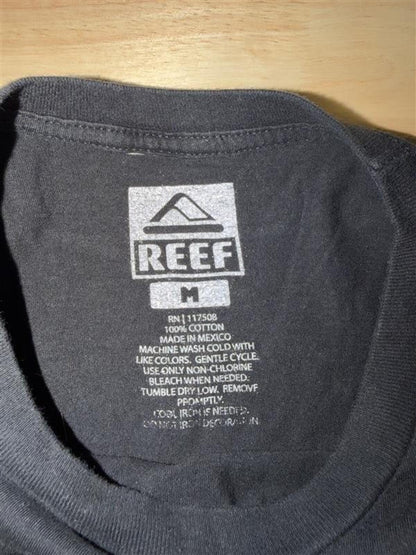 Reef Surf Company T-Shirt M Black Logo Graphic 1984