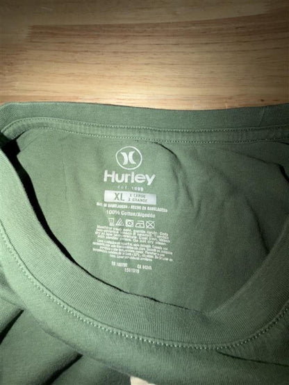 Hurley Surf Enjoy Tee Size 2XL 2010s Green Beach Graphic