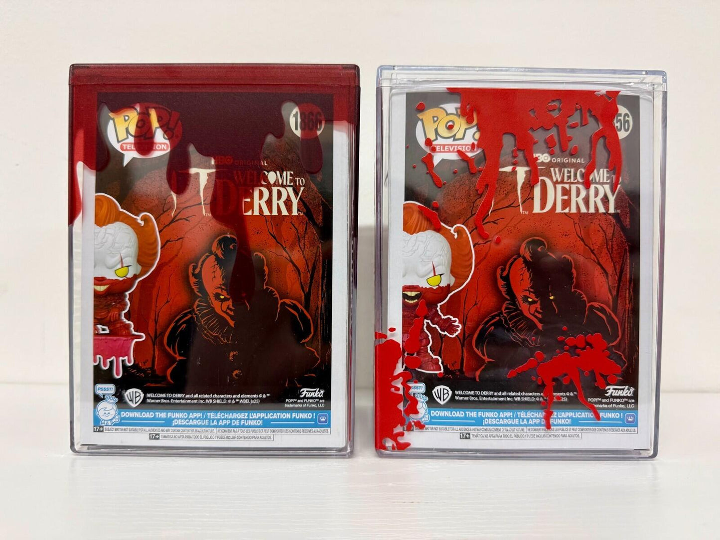 Funko Pop IT Bloody Pennywise #1856 & #1866 Bundle w Display