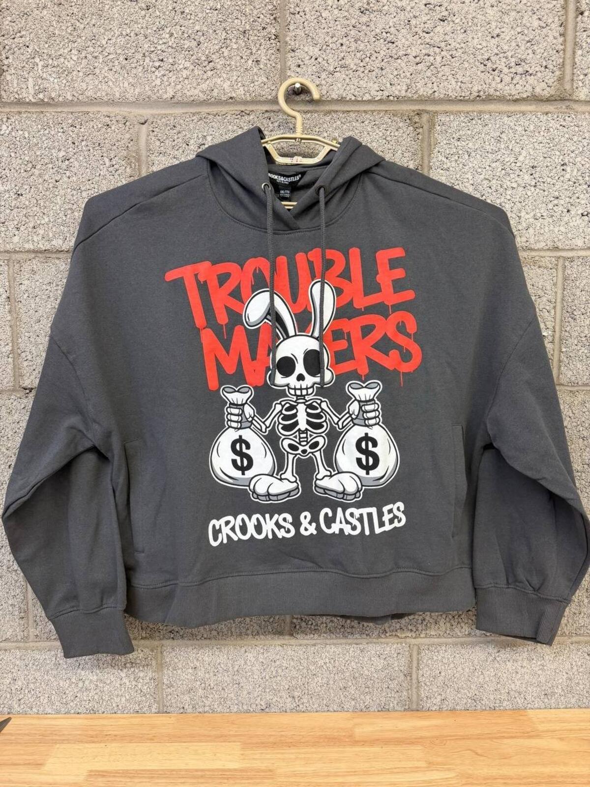 Crooks & Castles Trouble Makers Hoodie Streetwear XXL Y2K