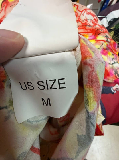 2020 Versace Jeans Marble Print Button Up Shirt Medium
