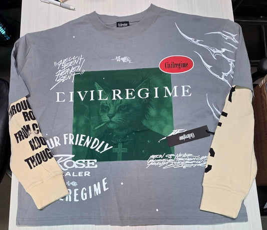 Civil Regime Rose Dealer Ash Grey/Butter mens large