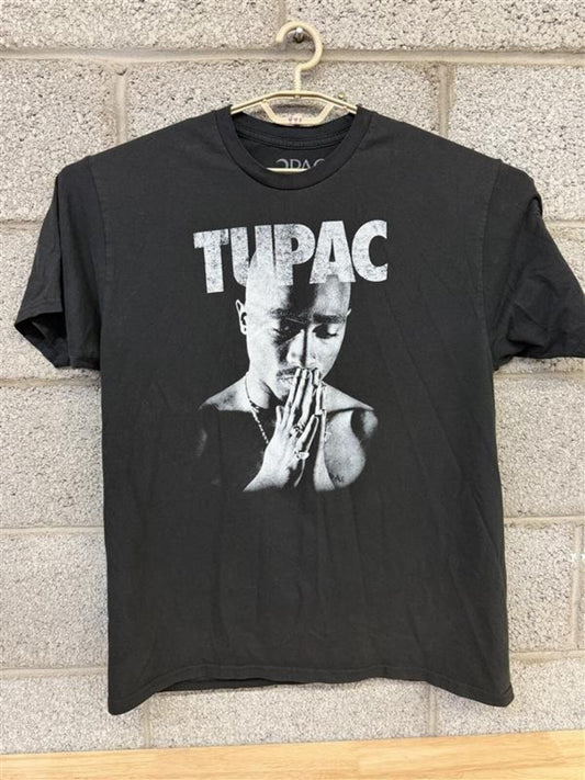Tupac Shakur 2Pac Praying Hands T-Shirt XL Black Rap Hip Hop