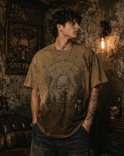 Xtreme Couture skull tee distressed streetwear essential 2x
