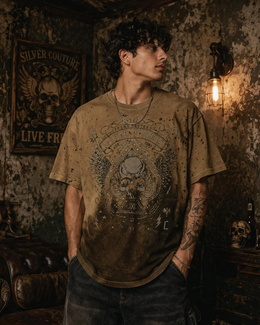 Xtreme Couture skull tee distressed streetwear essential 2x