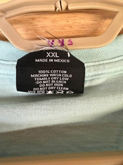 2020s Stussy Honolulu Mint Blue Logo TShirt Cut Tag Mens XXL