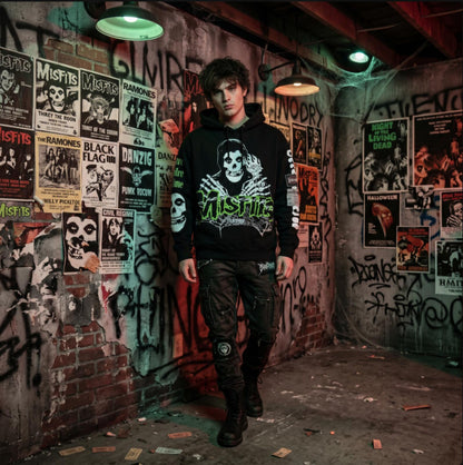 Civil Regime x Misfits Beware Regime Graphic Hoodie Black L