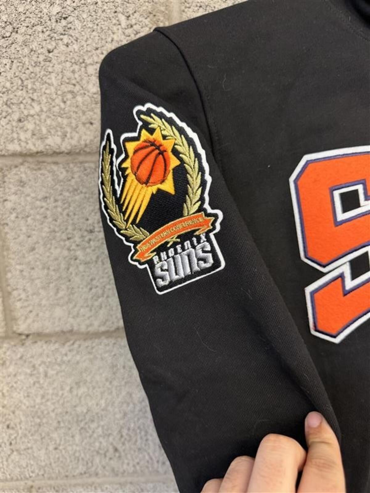 Phoenix Suns Black Hoodie Sweatshirt with Logo and Team Name