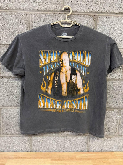 Stone Cold Steve Austin Texas Venom WWE T-Shirt XL Black