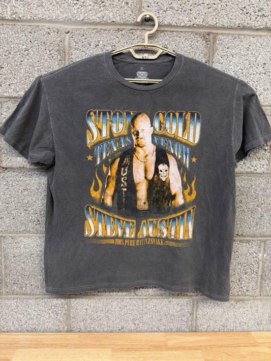 Stone Cold Steve Austin Texas Venom WWE T-Shirt XL Black