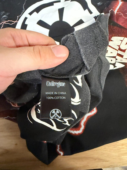 Darth Vader Civil Regime Star Wars Tee M Black Double Sided