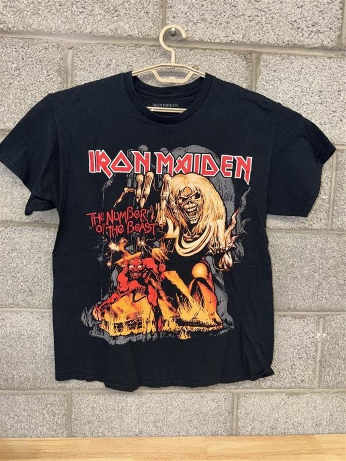 Iron Maiden Number of the Beast Tee L Black Shirt Rock Metal