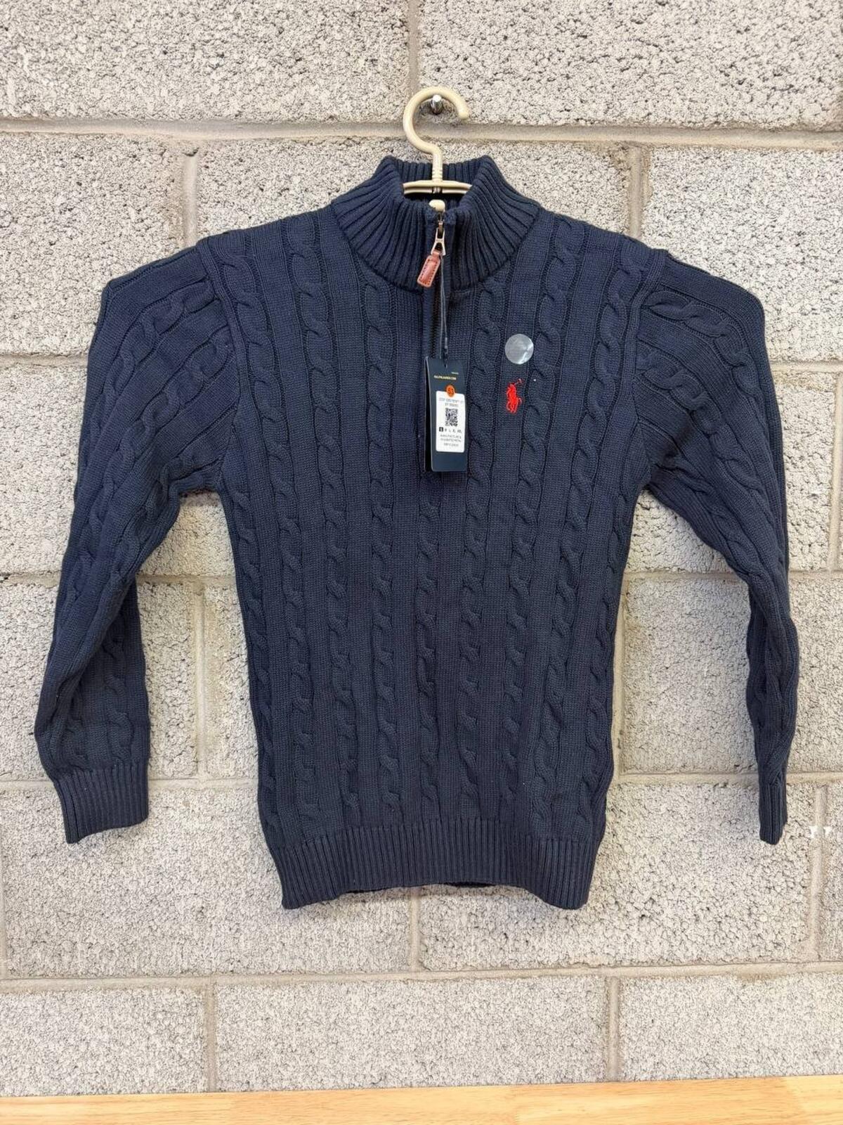 Polo Ralph Lauren Cable Knit Quarter Zip Sweater Small
