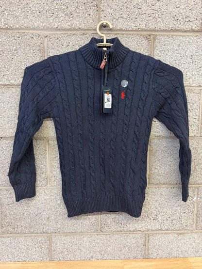 Polo Ralph Lauren Cable Knit Quarter Zip Sweater Small