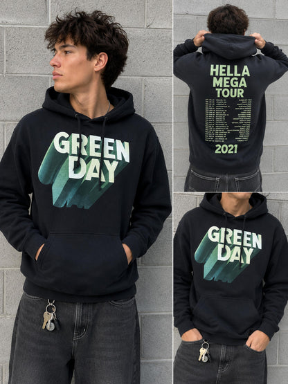 2021 Green Day Hella Mega Tour Hoodie Small Band Merch