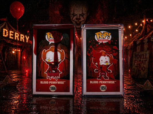 Funko Pop IT Bloody Pennywise #1856 & #1866 Bundle w Display