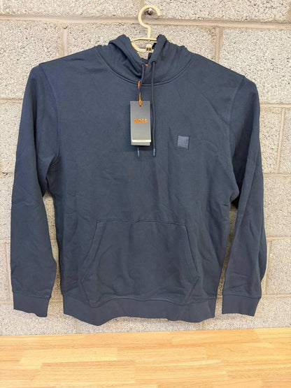 BOSS Hoodie XL Navy Blue Pullover Designer Luxury Streetwear
