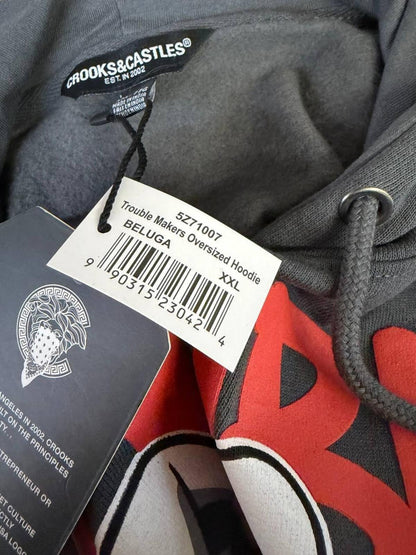Crooks & Castles Trouble Makers Hoodie Streetwear XXL Y2K