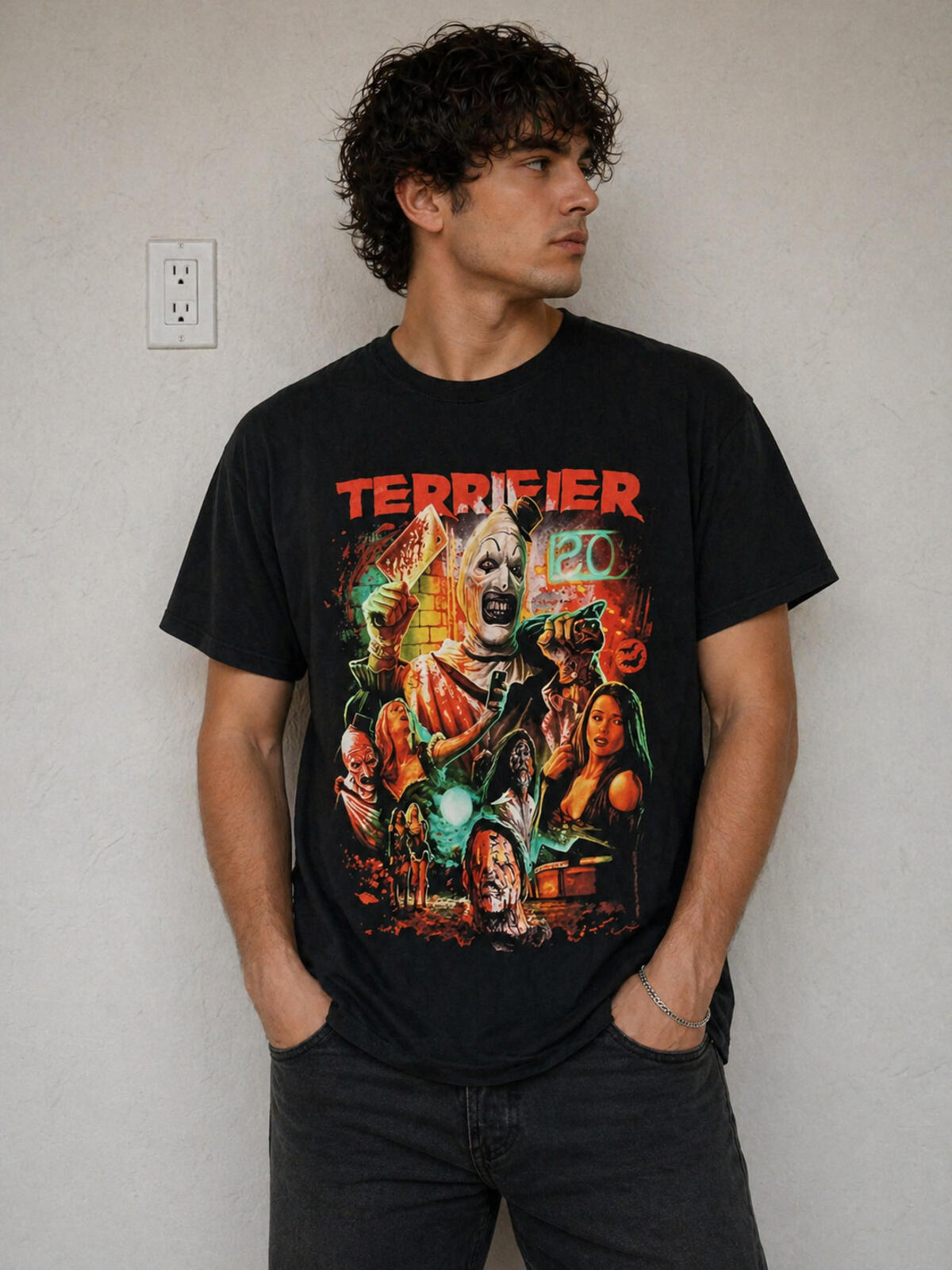 Art The Clown Terrifier Tshirt men’s xxl horror statement