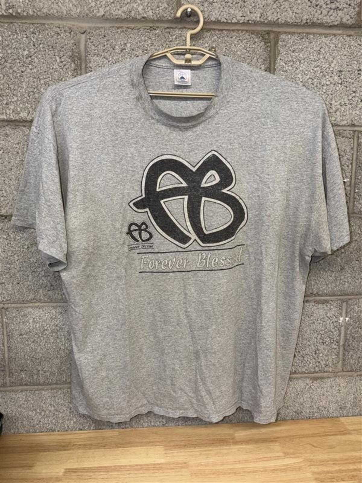 Forever Blessed AB Logo 3XL Gray Graphic Streetwear Shirt