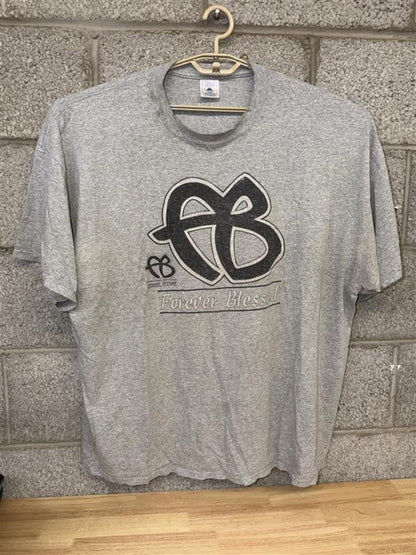 Forever Blessed AB Logo 3XL Gray Graphic Streetwear Shirt