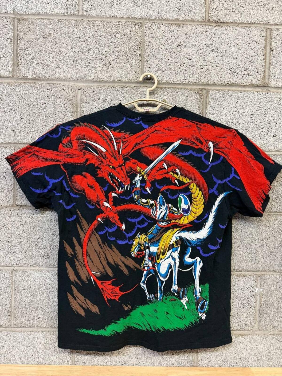 Liquid Blue Red Dragon Fantasy All Over Print Graphic XL