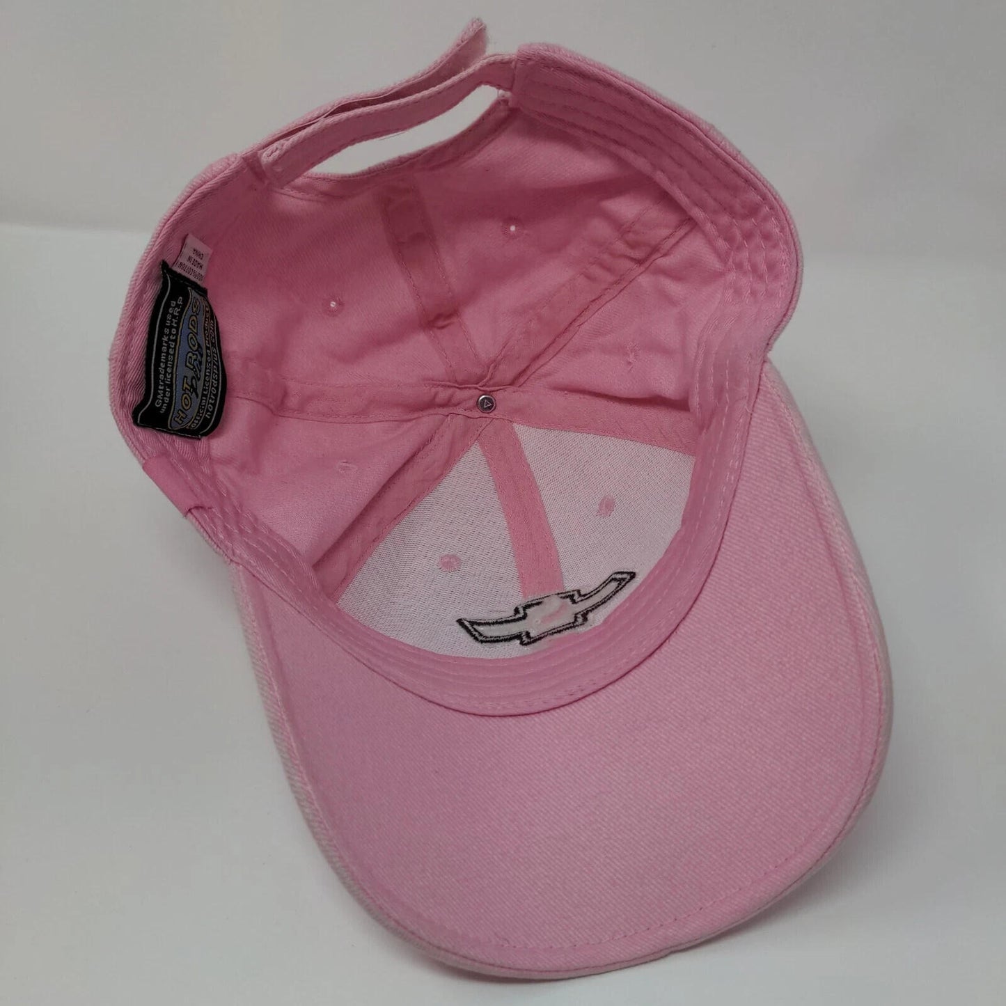 2000s Chevrolet Logo Pink Strapback Hat Racing GM OSFA Clean