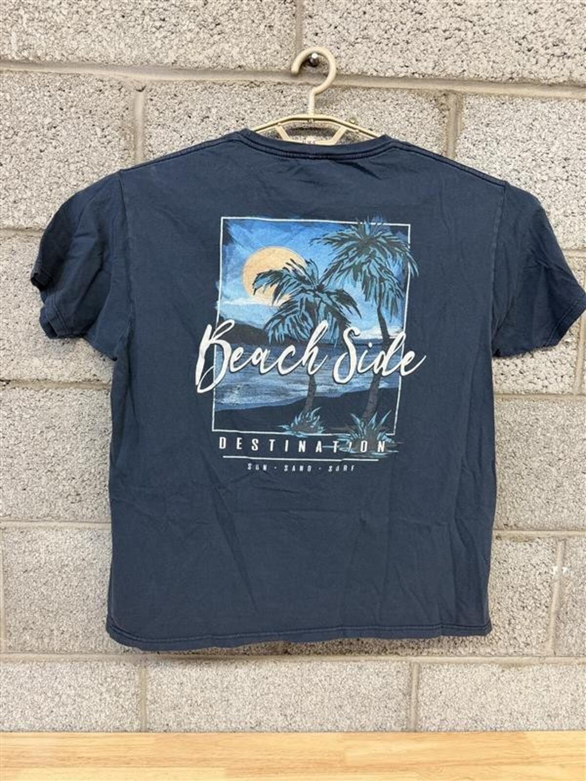 Newport Blue Beach Side T-Shirt L Surf Tee 2010s