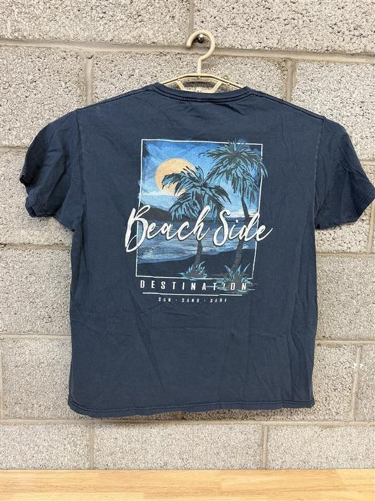 Newport Blue Beach Side T-Shirt L Surf Tee 2010s