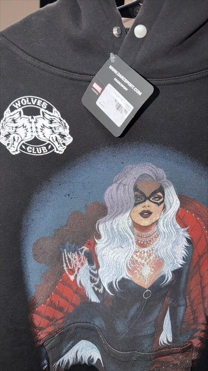 Civil Regime Wolves Club Hoodie Black Graphic Streetwear nwt