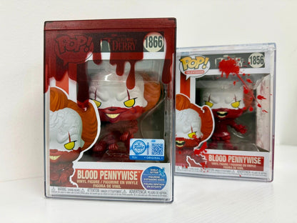 Funko Pop IT Bloody Pennywise #1856 & #1866 Bundle w Display