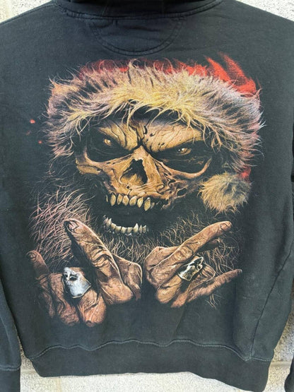 Spiral Direct Skull Santa Gothic Hoodie XXL Black Metal