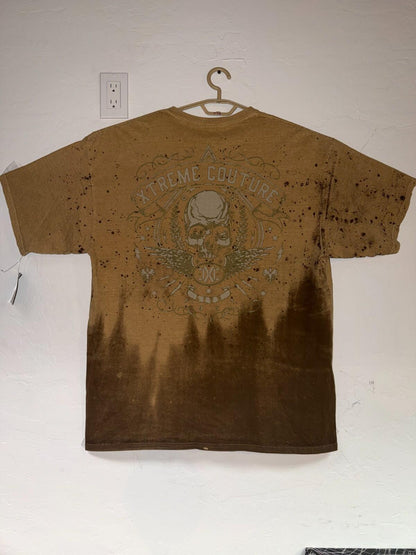 Xtreme Couture skull tee distressed streetwear essential 2x