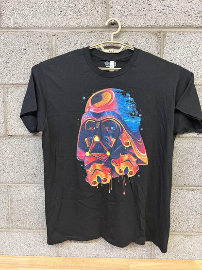 Y2K Star Wars Darth Vader Neon Graphic Tee XL Black Licensed