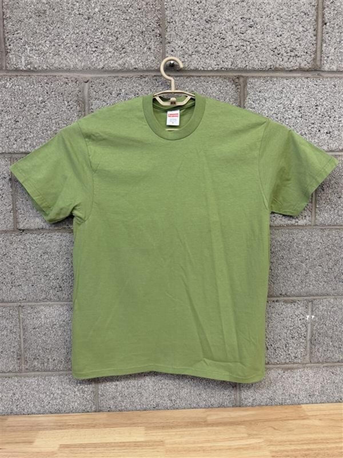 Supreme Blank Green T-Shirt Size M Made USA Streetwear