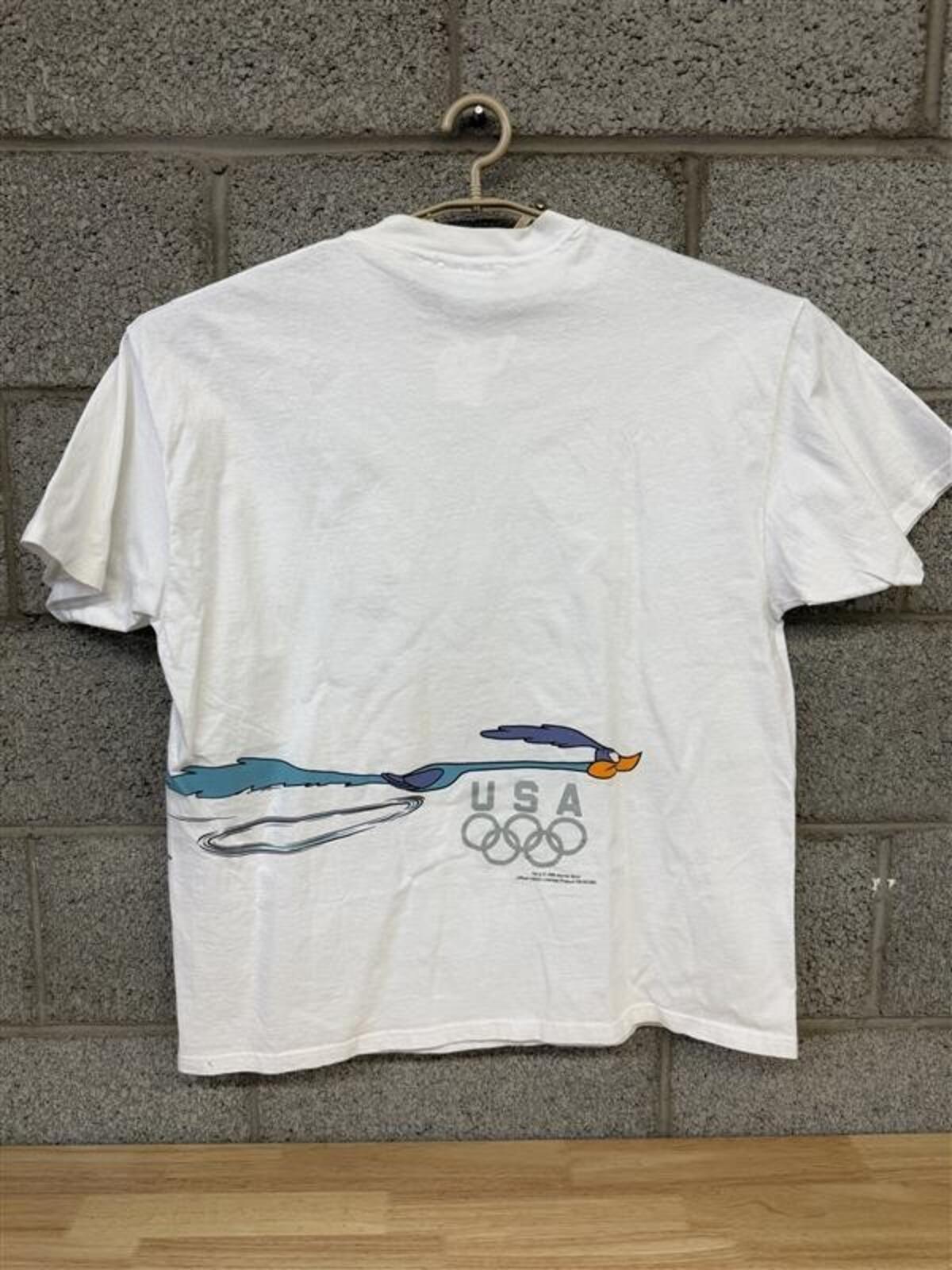 Vintage 1996 USA Olympics Wile E. Coyote Looney Tunes Tee XL
