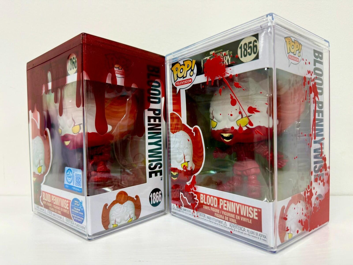 Funko Pop IT Bloody Pennywise #1856 & #1866 Bundle w Display
