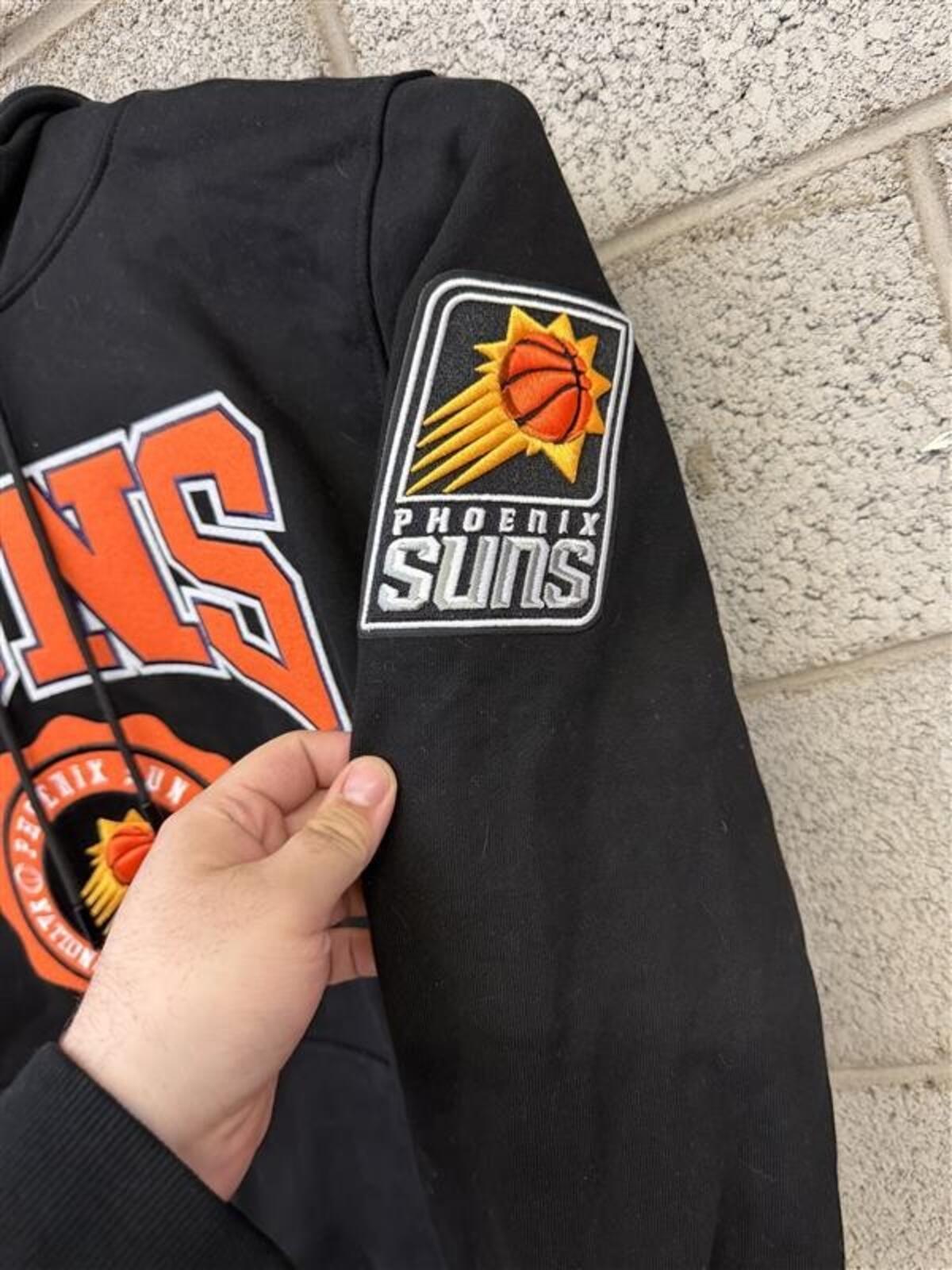 Phoenix Suns Black Hoodie Sweatshirt with Logo and Team Name