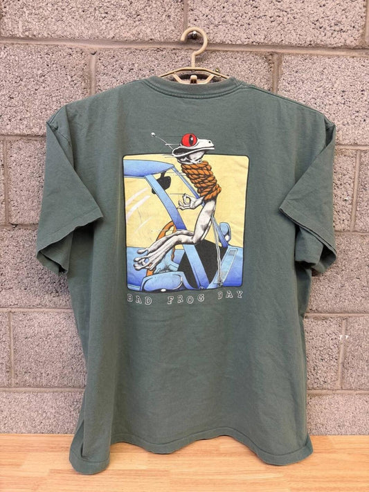 Vintage Lifeforms Bad Frog Day Tee 3XL USA Made Skate Surf