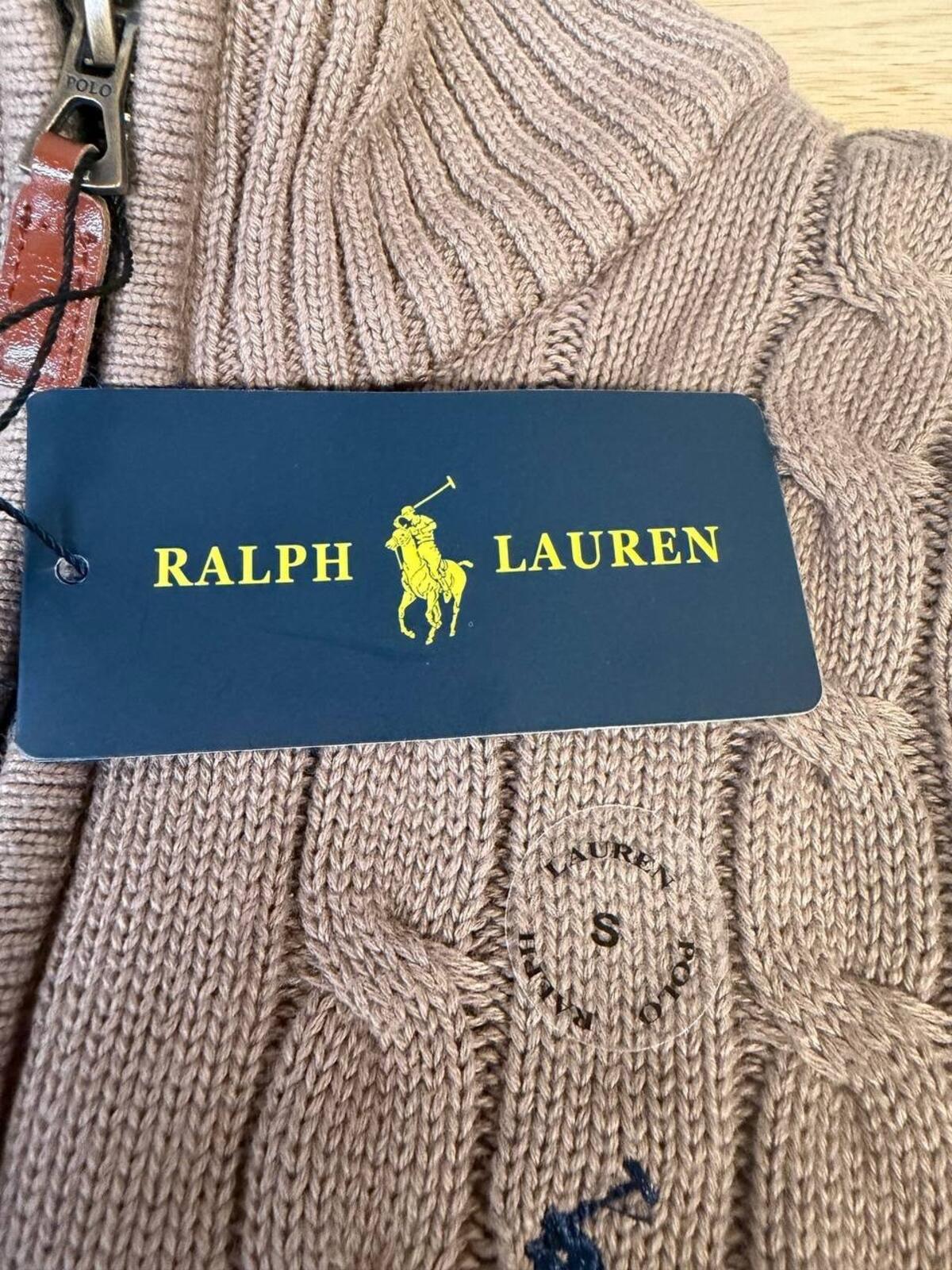 Polo Ralph Lauren Cable Knit Quarter Zip Sweater NWT Small
