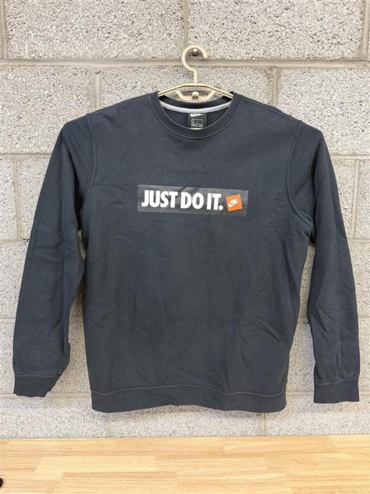 Nike Just Do It Sweatshirt L 2010s Black Crewneck Streetwear