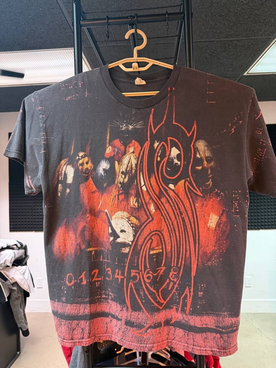 Vintage 2002 Slipknot Iowa AOP Tee XL slightly Cut Tag Rare