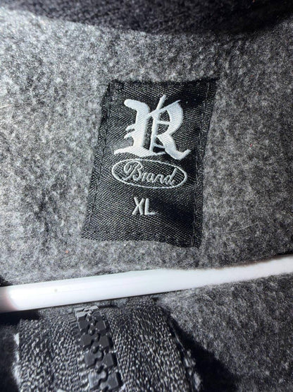 Rebel Minds Full Zip Hoodie XL Gray Black Streetwear